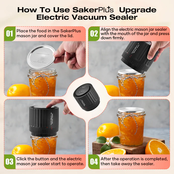 Wisecraft™ Electric Mason Jar Vacuum Sealer